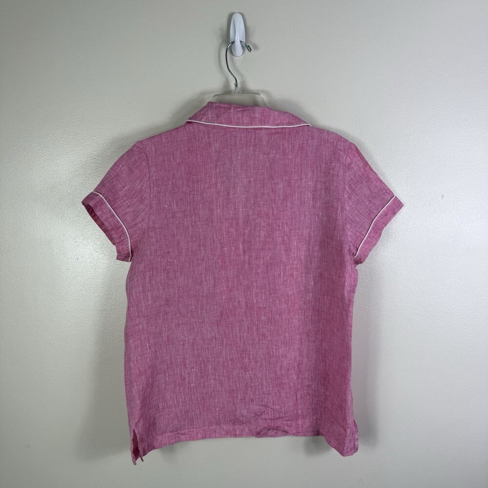 The Company Store Pajama Set Loungewear Short Sleeve Pink Size M - Picture 4 of 6